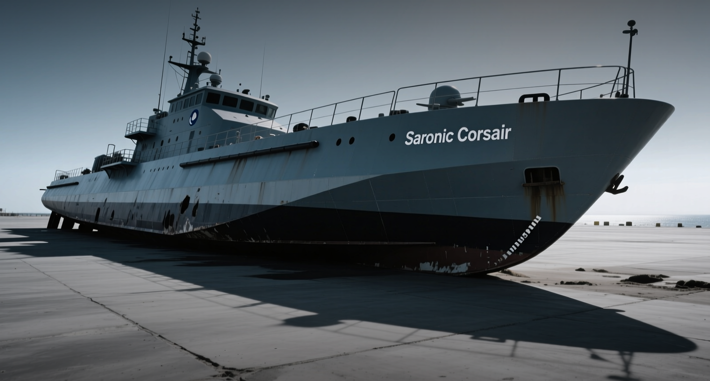 The US military used three Saronic Corsair sea drones to strike an Iranian submarine and ship facility at Bandar Abbas Naval Base, marking the first combat deployment of unmanned surface vessels by American forces.