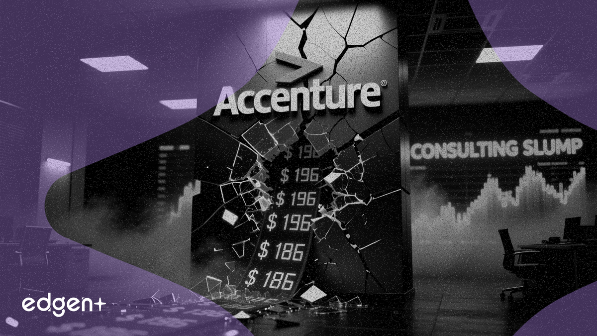 Accenture falls 5.3% to $186 as consulting stocks slide