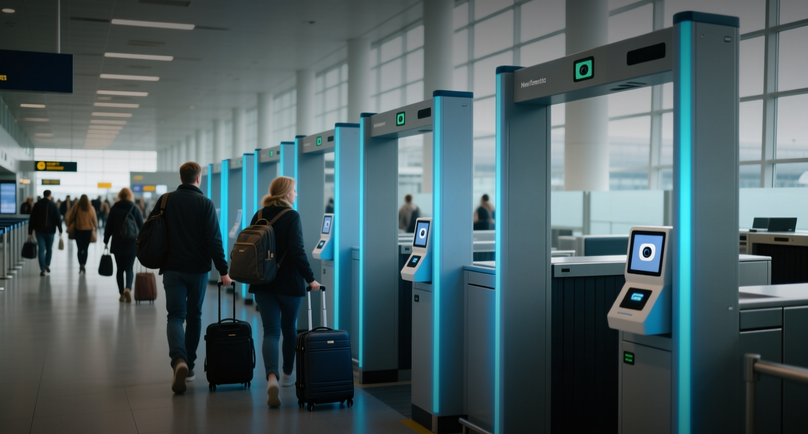 A WSJ travel column compares TSA PreCheck at $85 for five years, Global Entry at $120, and Clear at $219 annually, examining biometric technology upgrades and credit-card fee coverage.