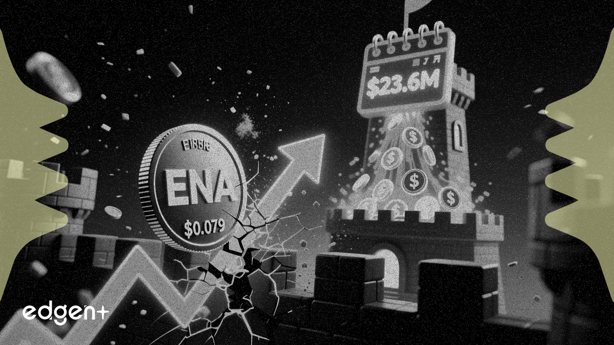 ENA rebounds 3.44% from $0.079 support ahead of $23.6M token unlock