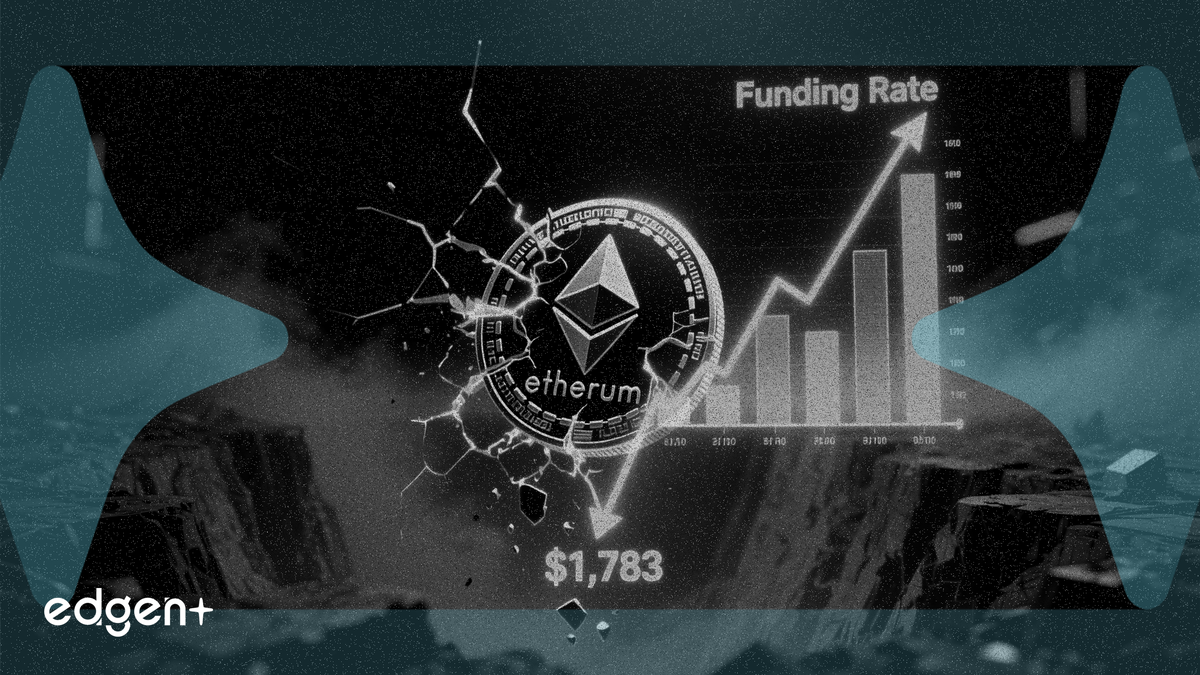 Ethereum funding rate hits 2026 high as ETH drops to $1,783