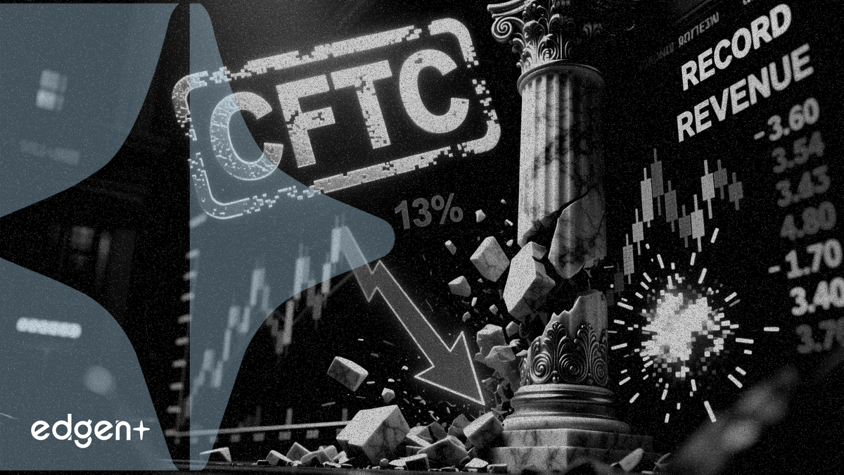 交易所股票下跌13%，CFTC永續合約利空壓過創紀錄營收