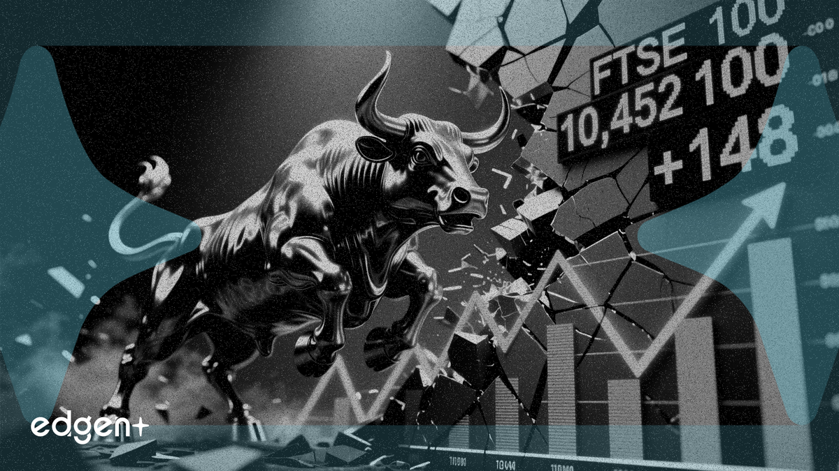 FTSE 100 jumps 148 points to 10,452 as peace deal hopes lift stocks