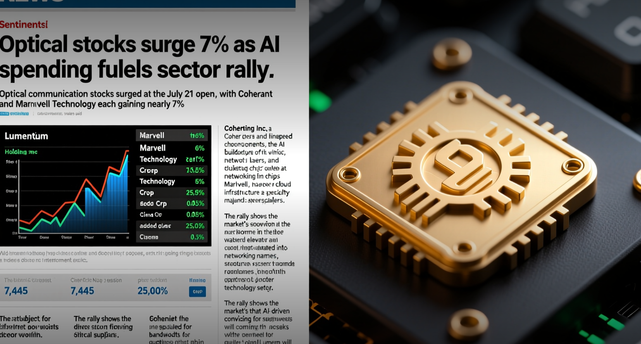 Optical stocks surge 7% as AI spending fuels sector rally