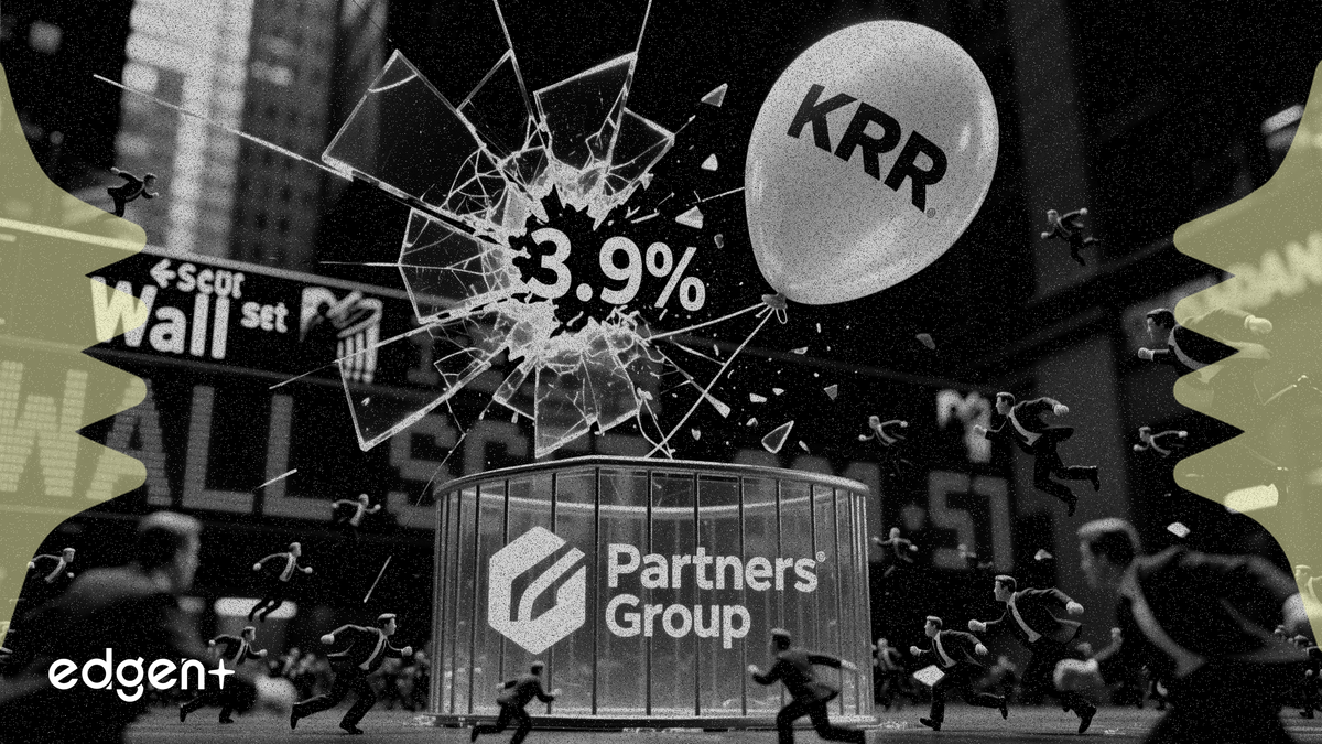 Partners Group redemption cap hits US asset managers, KKR down 3.9%