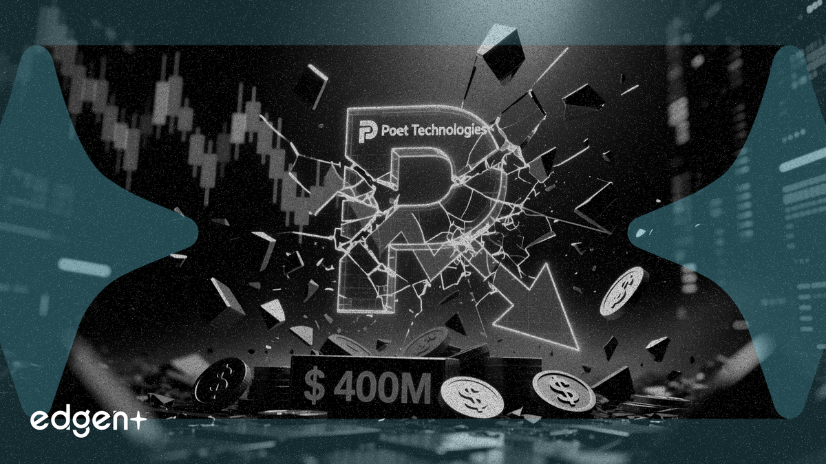 Poet Technologies 宣佈 4 億美元股票出售計劃後股價下跌 11%