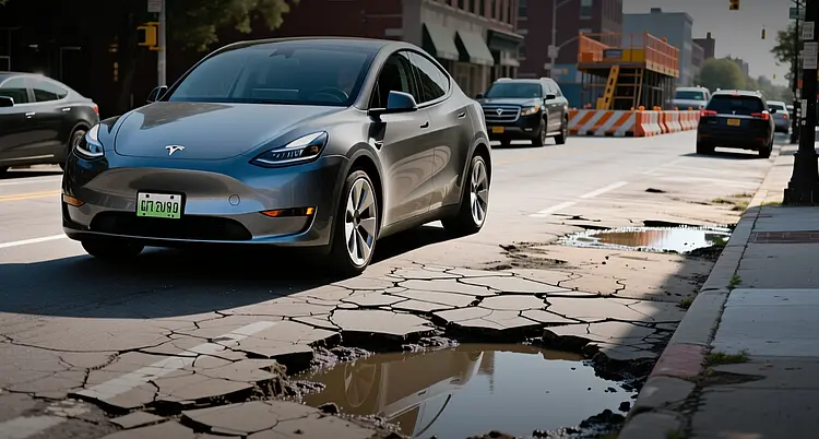 Tesla FSD tackles potholes as real-world roads test AI limits