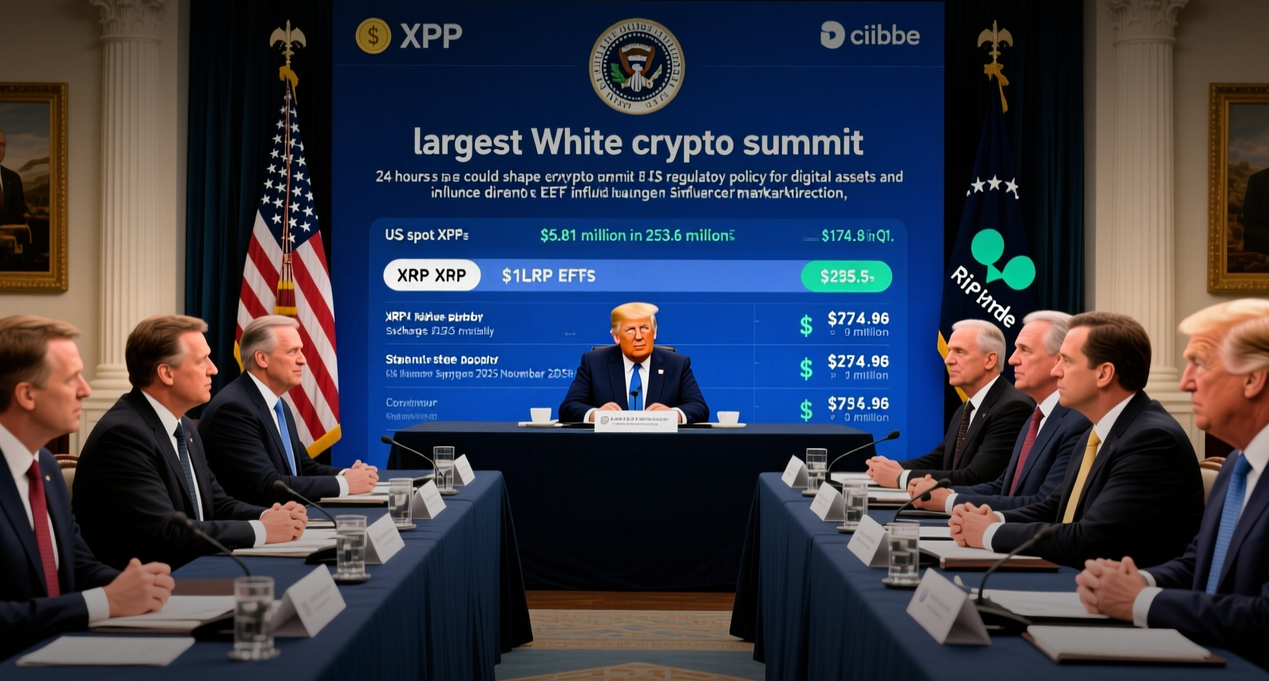 XRP holds $1 as White House crypto summit nears