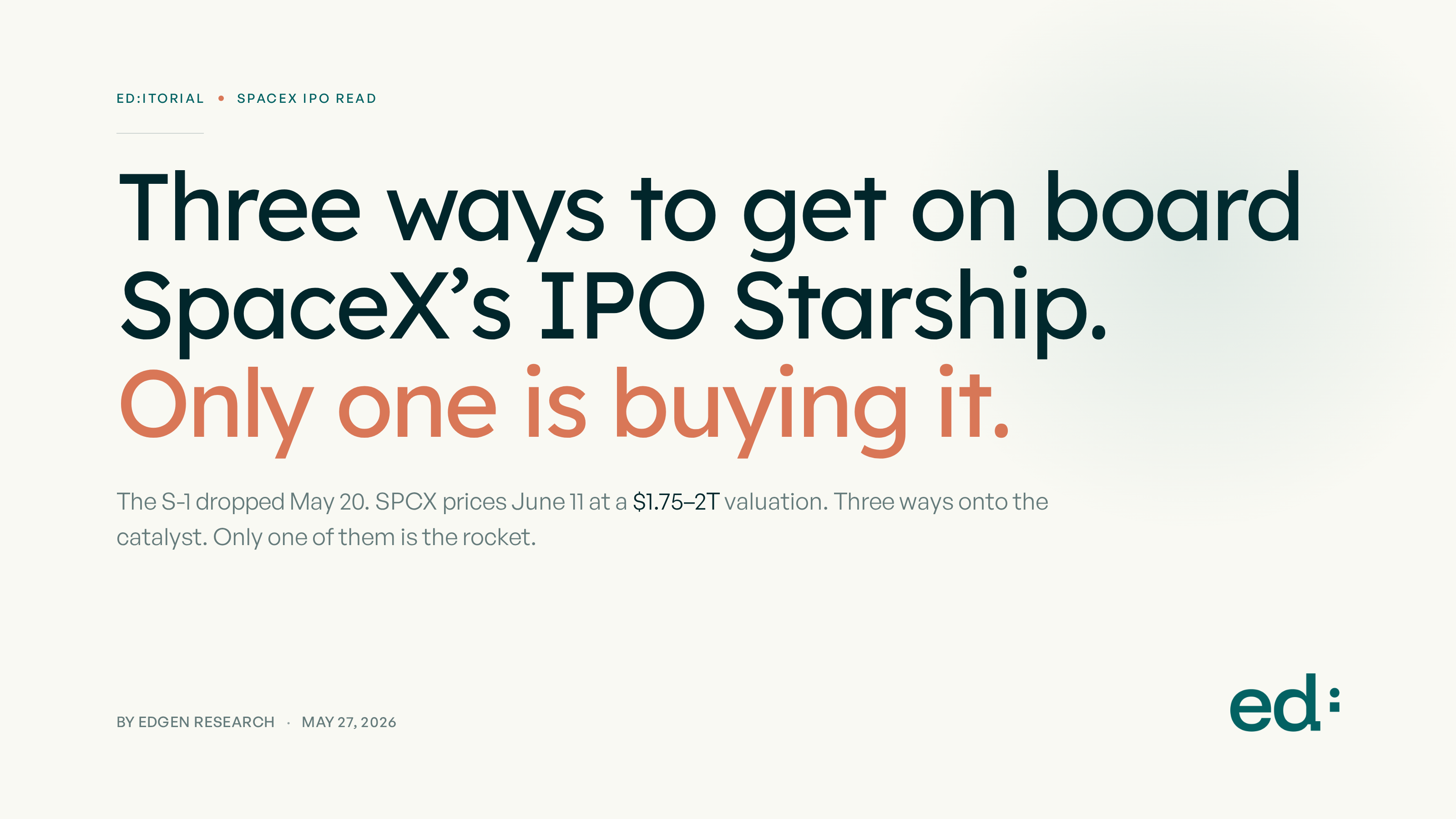 想提前投資 SpaceX？散戶其實有 3 種上車方式
